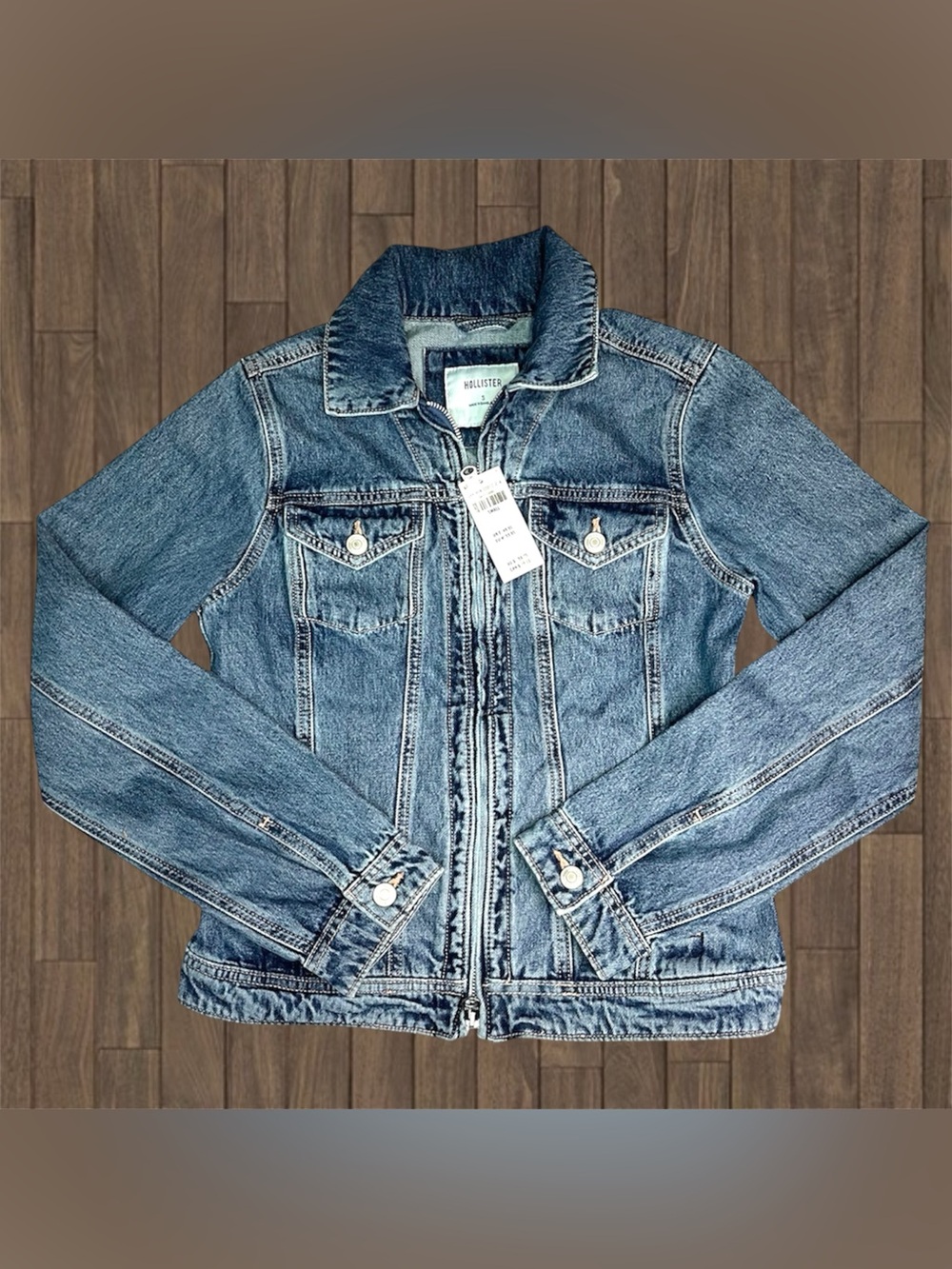 NWT Hollister Women's Blue Denim Jacket SMALL